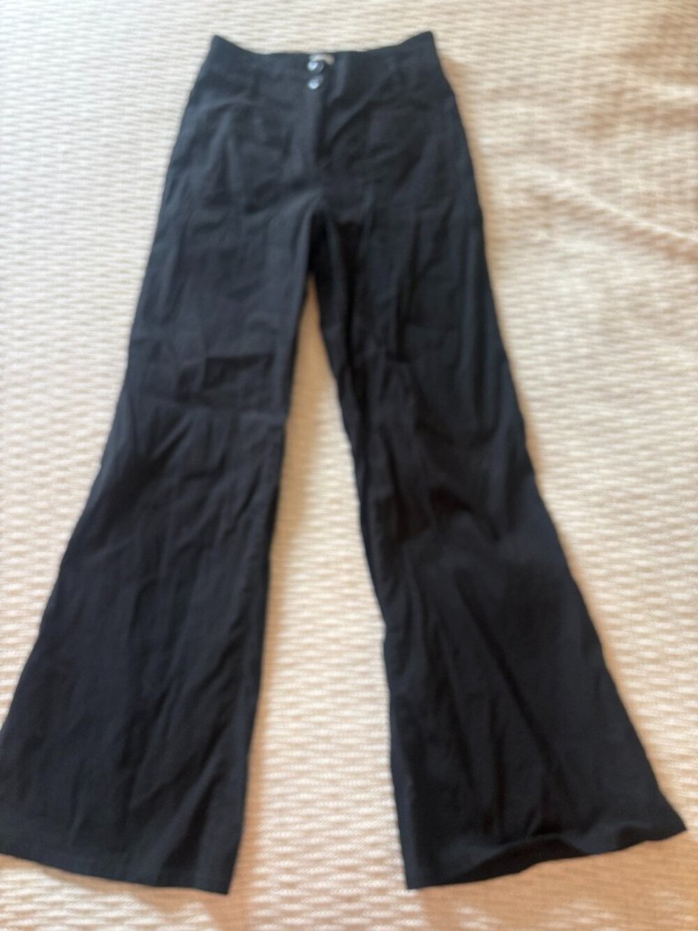 Maeve, the jukie jean, high rise, wide leg, stretchy, black size 29